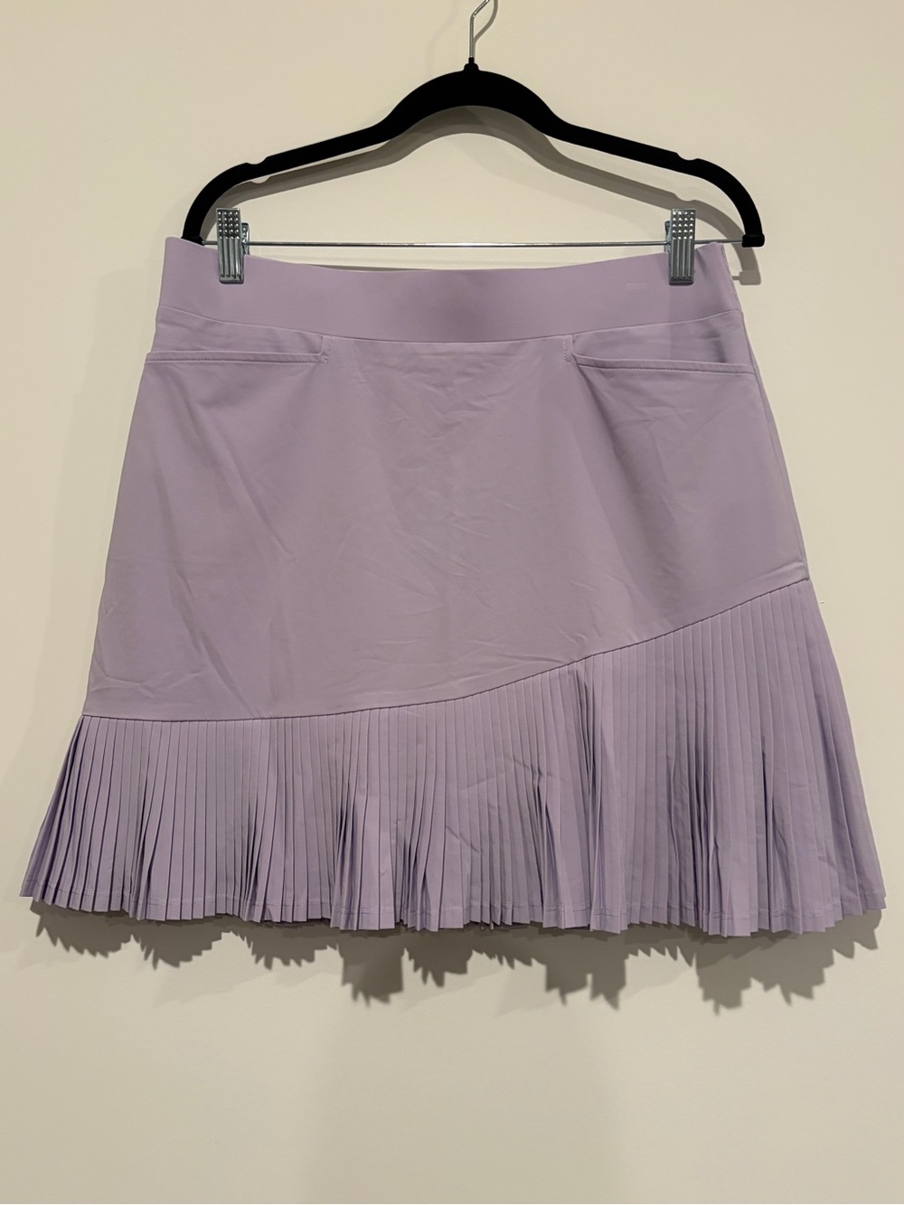 Chico's Size 0.5 S Purple Lavender Asymmetric Pleated Tennis Golf Skort Skirt